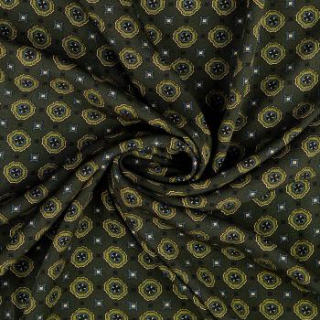Viskose-Twill mit kleinem Unisex-Muster, grün